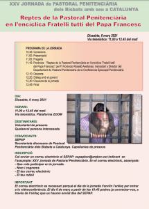 XXV Jornada de pastoral penitenciària 6 de març 2021